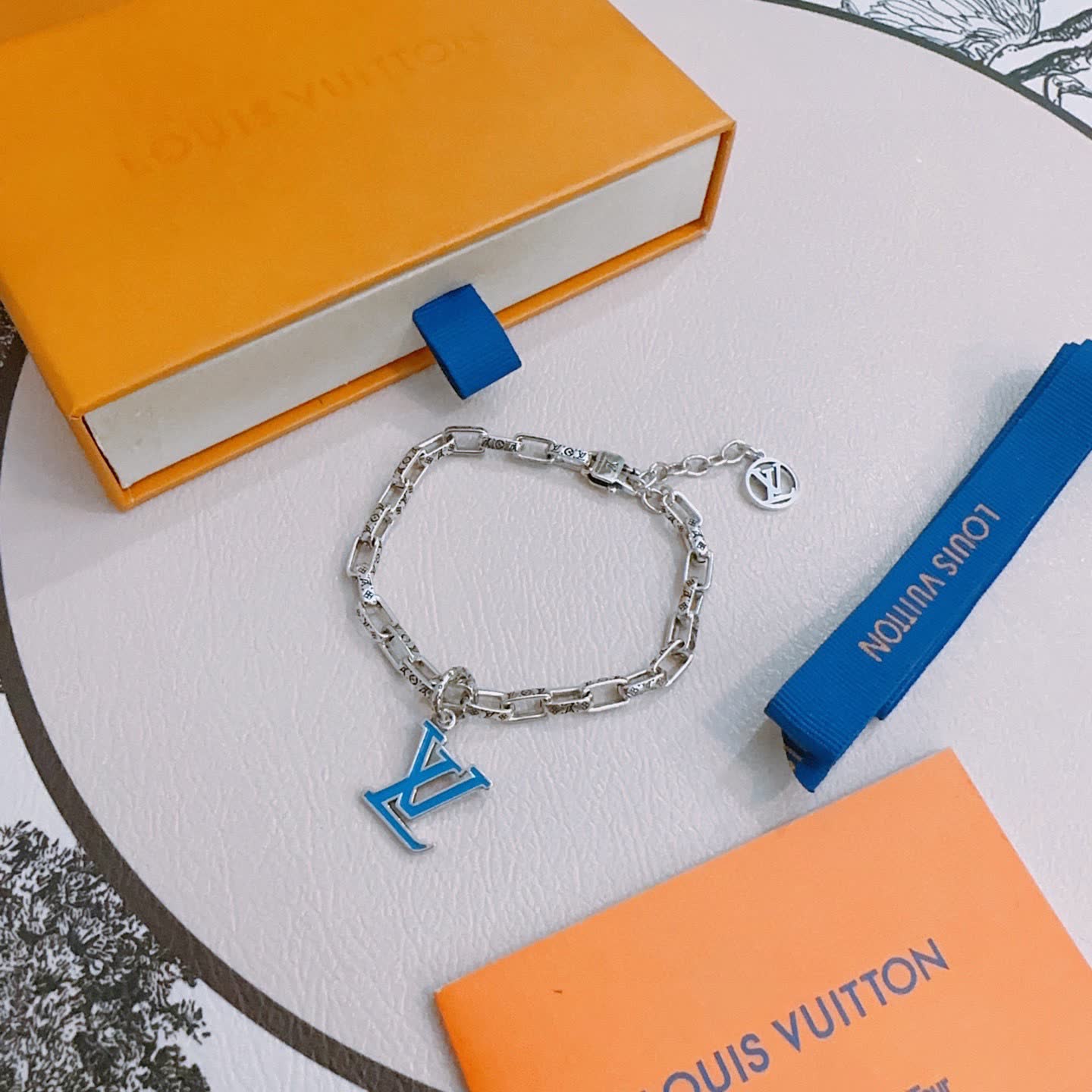 Louis Vuitton Silver Tone Bracelet
